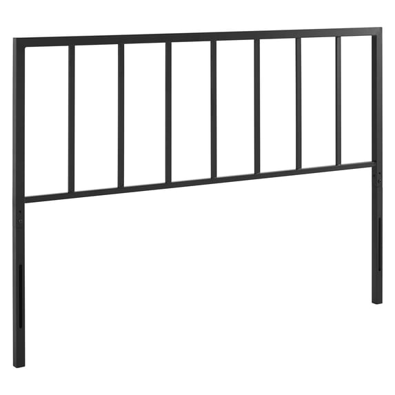 Modway Tatum Full Modern Style Powder Coated Iron Headboard in Black