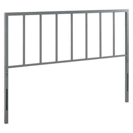 Modway Tatum Full Metal Headboard in Gray