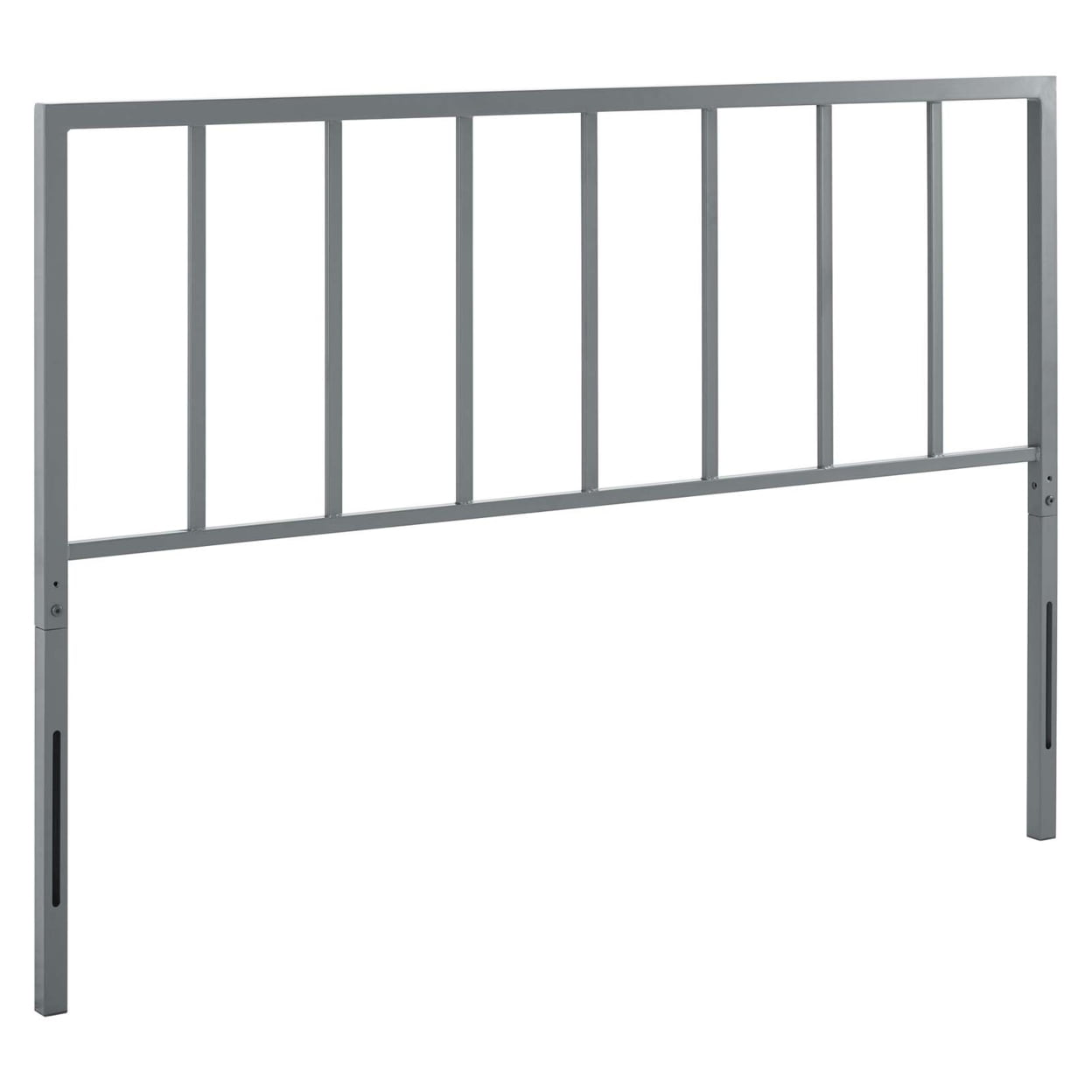 Gray Powder Coated Iron King Size Adjustable Headboard
