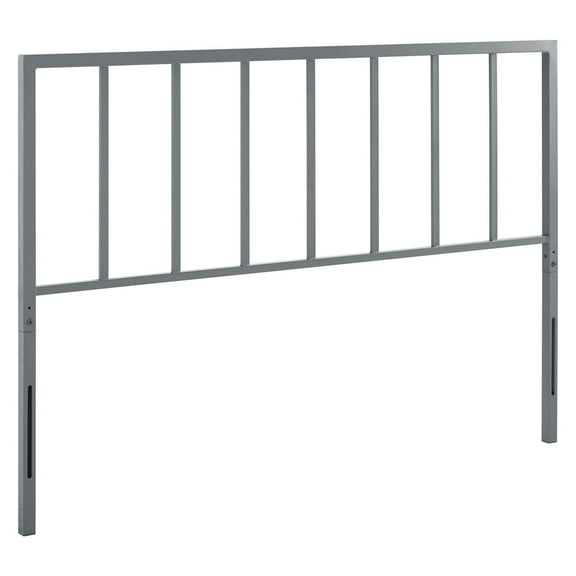 Modway Tatum King Metal Headboard in Gray