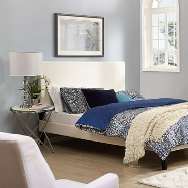 Modway Taylor Full / Queen Upholstered Faux Leather Headboard in White