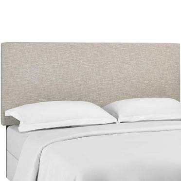 Modway Taylor King and California King Upholstered Linen Fabric Headboard in Beige