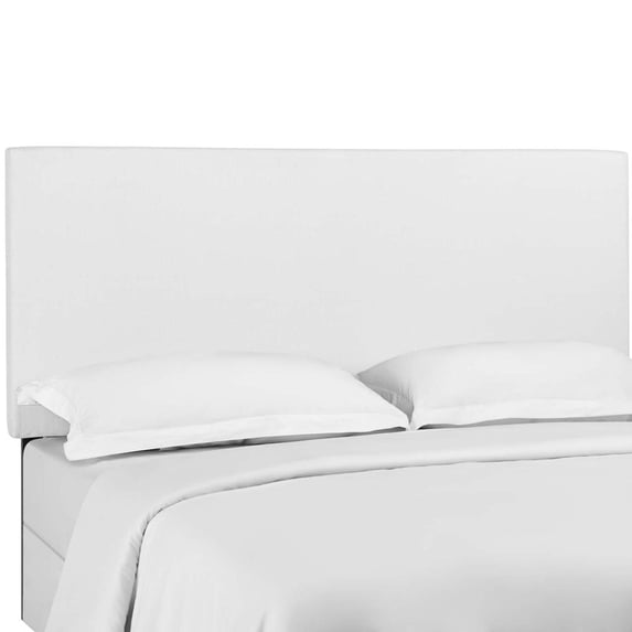Modway Taylor King and California King Linen Fabric Headboard in White