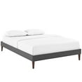 thumbnail image 1 of Modway Tessie Full Polyester Fabric Bed Frame with Squared Tapered Legs in Gray, 1 of 3