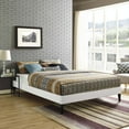 thumbnail image 1 of Modway Tessie Full Vinyl Bed Frame with Squared Tapered Legs in White, 1 of 6