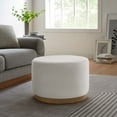 thumbnail image 1 of Modway Tilden Performance Velvet Upholstered Ottoman in Alabaster Natural, 1 of 8