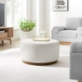 thumbnail image 1 of Modway Tilden Ottoman in Cloud White and Walnut, 1 of 7