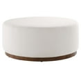 thumbnail image 1 of Modway Tilden Performance Velvet Upholstered Ottoman in Cloud Walnut, 1 of 7