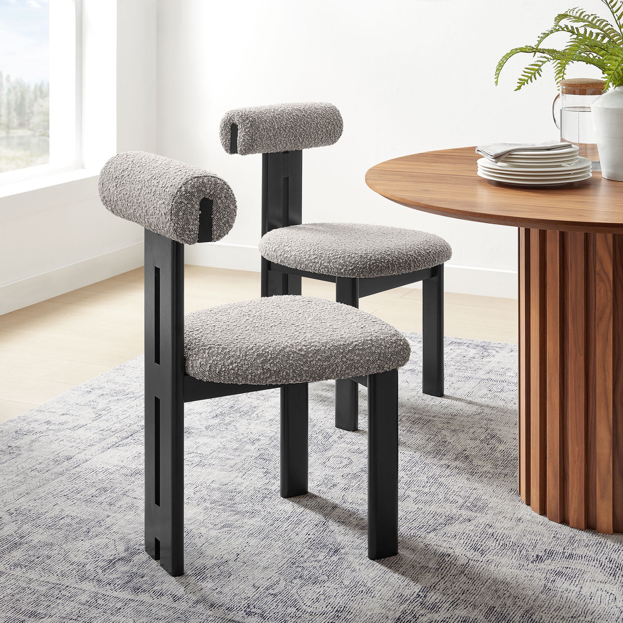 Torian Dining Chair Set of 2 in Wenge Taupe