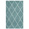 thumbnail image 1 of Modway Toryn 8' x 10' Diamond Lattice Shag Area Rug in Blue and Ivory, 1 of 7