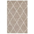 thumbnail image 1 of Modway Toryn Diamond Lattice 8x10 Shag Area Rug in Beige and Ivory, 1 of 7