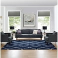 thumbnail image 1 of Modway Toryn Diamond Lattice 8x10 Shag Area Rug in Navy and Ivory, 1 of 7