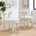 thumbnail image 1 of Modway Toulouse Boucle Fabric Dining Chair - Set of 2 in Ivory, 1 of 10