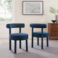 thumbnail image 1 of Modway Toulouse 19" Velvet Fabric Dining Chair in Midnight Blue (Set of 2), 1 of 10