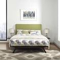 thumbnail image 1 of Modway Tracy 3-Piece MDF and Rubberwood Queen Bedroom Set in Cappuccino/Green, 1 of 5