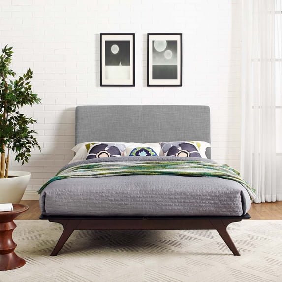 Modway Tracy Queen Bed in Cappuccino Gray