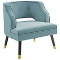 thumbnail image 1 of Modway Traipse Button Tufted Open Back Performance Velvet Armchair EEI-3579-LBU, 1 of 7