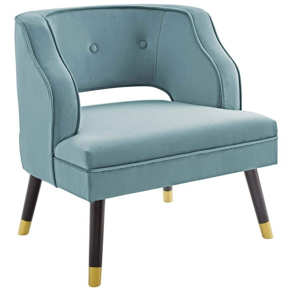 Modway Traipse Button Tufted Open Back Performance Velvet Armchair EEI-3579-LBU