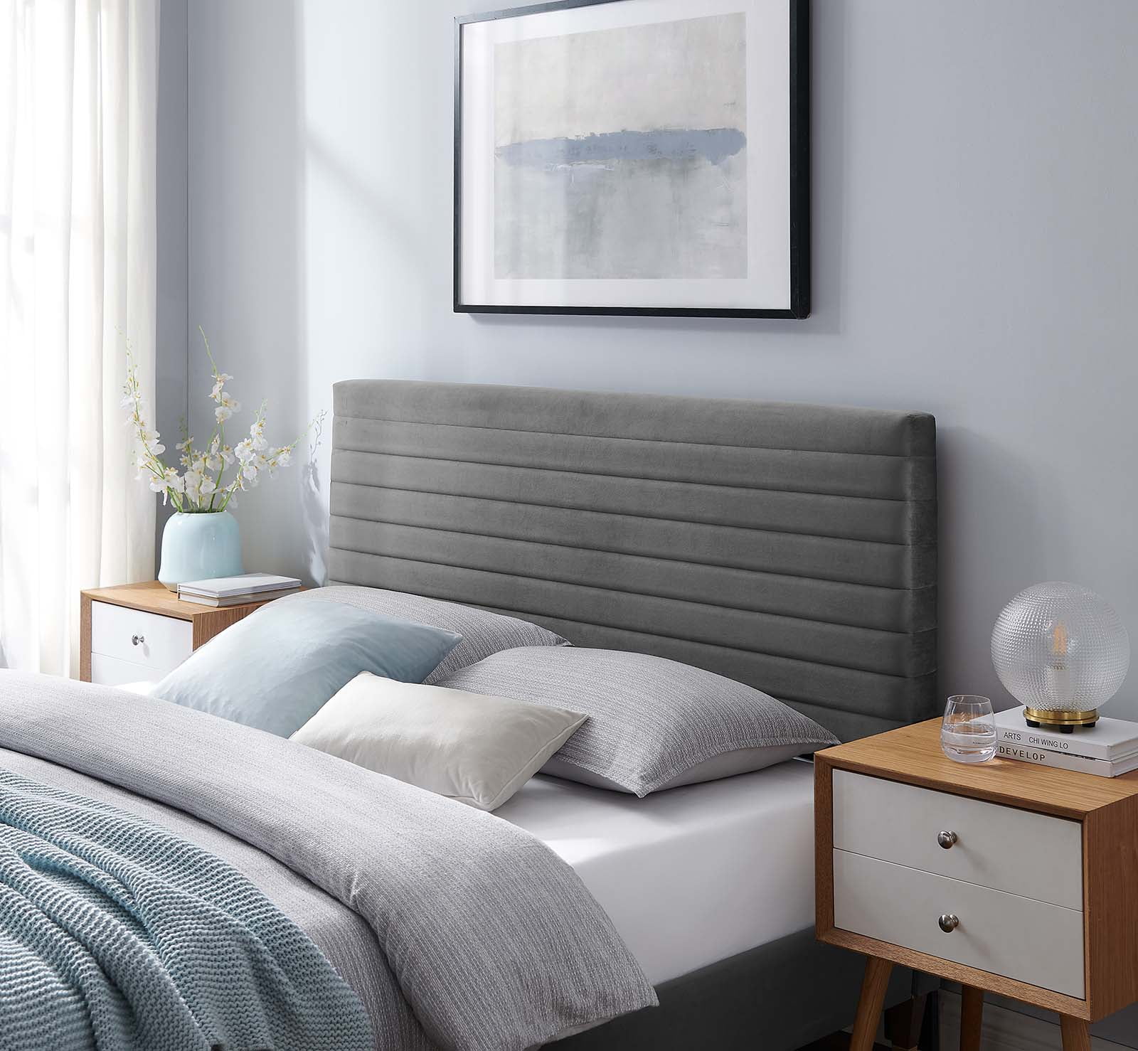 Modway Tranquil Full/Queen Headboard in Gray - Walmart.com