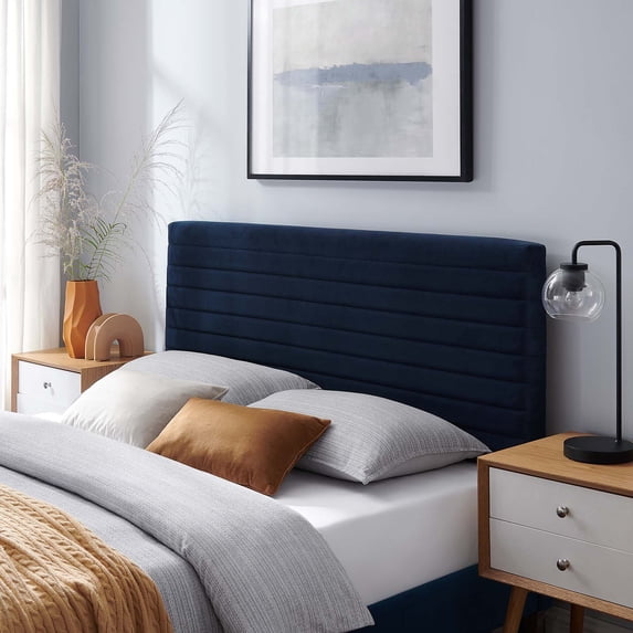 Modway Tranquil Twin Headboard in Midnight Blue
