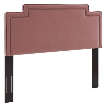 Modway Transfix Modern Performance Velvet Twin Headboard in Dusty Rose Pink