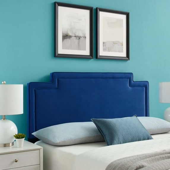 Modway Transfix Performance Velvet Full/Queen Headboard in Navy