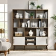 thumbnail image 1 of Transmit Bookcase with Sliding Doors in Walnut Linen, 1 of 10