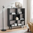 thumbnail image 1 of Modway Transmit 7-Shelf Wood Bookcase with Splayed Dowel Legs in Charcoal, 1 of 9