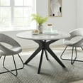 thumbnail image 1 of Modway Traverse 50" Round Performance Artificial Marble Dining Table in Black White, 1 of 8