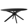 thumbnail image 1 of Modway Traverse 71" Oval Modern Rubberwood Dining Table in Black, 1 of 7