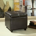thumbnail image 1 of Modway Treasure Upholstered Vinyl and Wood Composite Ottoman in Espresso, 1 of 3