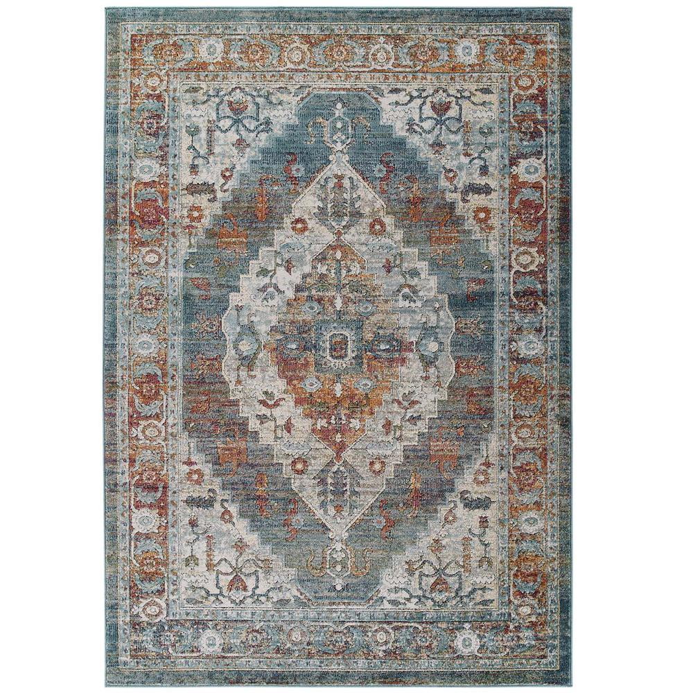 Camellia Multicolor Floral Synthetic Rectangular 8' x 10' Area Rug