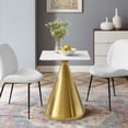 thumbnail image 1 of Modway Tupelo 24" Square Dining Table in Gold White, 1 of 6