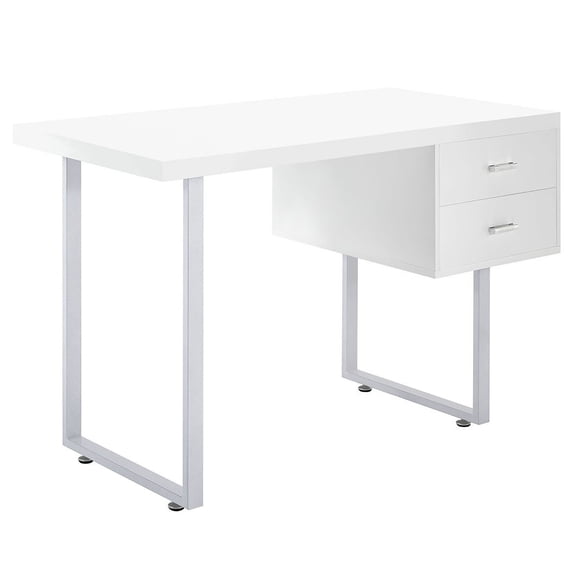 Modway Turn Modern Office Desk in White