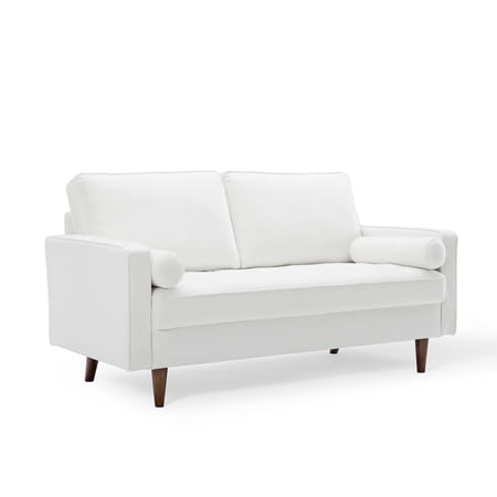 Valour Performance Velvet Loveseat White