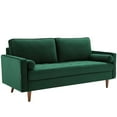 thumbnail image 1 of Valour Performance Velvet Sofa in Green, 1 of 10