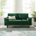 thumbnail image 1 of Modway Valour Performance Velvet Loveseat in Green, 1 of 9