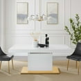 thumbnail image 1 of Modway Vector Expandable Dining Table in White Gold, 1 of 10