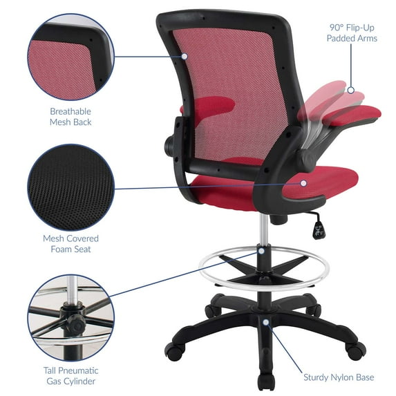 Modway Veer Drafting Chair, Multiple Colors