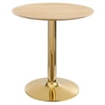 thumbnail image 1 of Modway Verne 28" Round Modern Wood & Metal Dining Table in Gold/Natural, 1 of 5