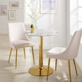 thumbnail image 1 of Modway Verne 28" Round Terrazzo Dining Table in Gold White, 1 of 6