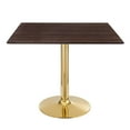 thumbnail image 1 of Verne 35" Square Dining Table Gold Cherry Walnut, 1 of 6