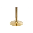 thumbnail image 1 of Modway Verne 35" Square Modern Wood & Metal Dining Table in White/Gold, 1 of 5