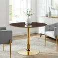 thumbnail image 1 of Modway Verne 40" Dining Table in Gold Cherry Walnut, 1 of 6