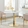 thumbnail image 1 of Modway Verne 48" Oval Dining Table in Gold White, 1 of 6