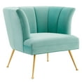 thumbnail image 1 of Veronica Channel Tufted Performance Velvet Armchair, 1 of 2