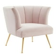 thumbnail image 1 of Veronica Channel Tufted Performance Velvet Armchair, 1 of 2
