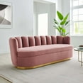 thumbnail image 1 of Modway Victoria Channel Tufted Performance Velvet Sofa in Dusty Rose, 1 of 8