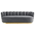 thumbnail image 1 of Victoria Channel Tufted Performance Velvet Sofa, 1 of 9