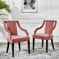 thumbnail image 1 of Modway Virtue Performance Velvet Dining Chairs - Set of 2 in Dusty Rose, 1 of 8